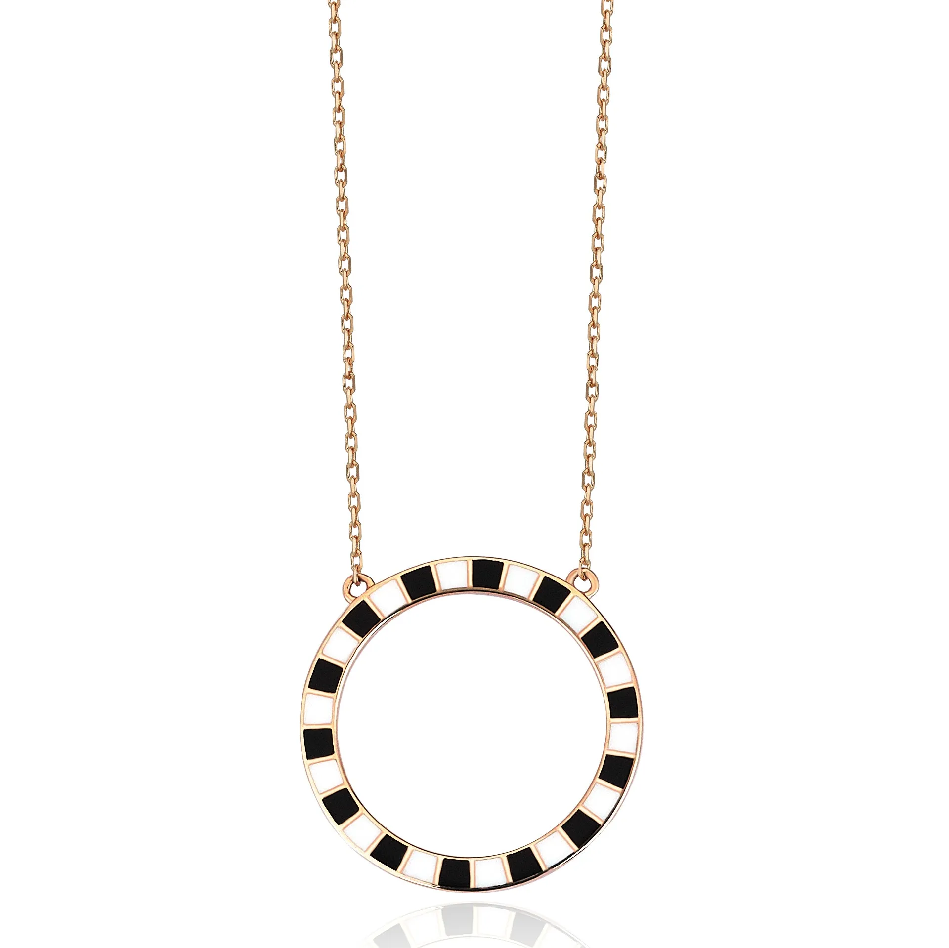 14K Solid Gold Duet Necklace