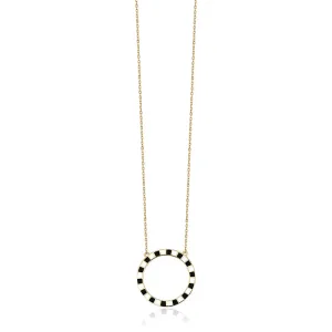 14K Solid Gold Duet Necklace