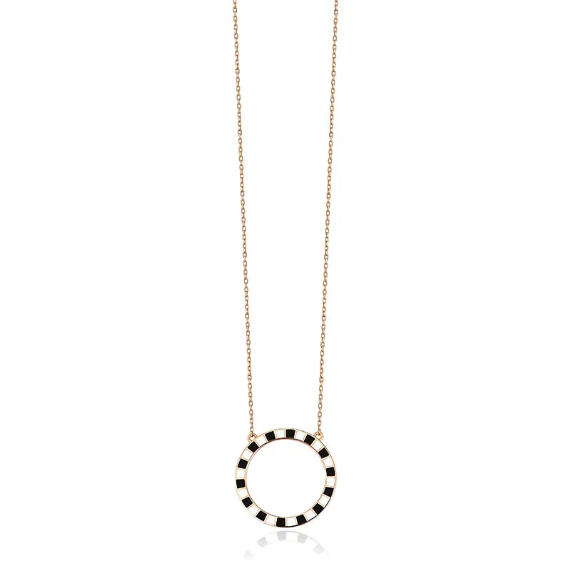 14K Solid Gold Duet Necklace