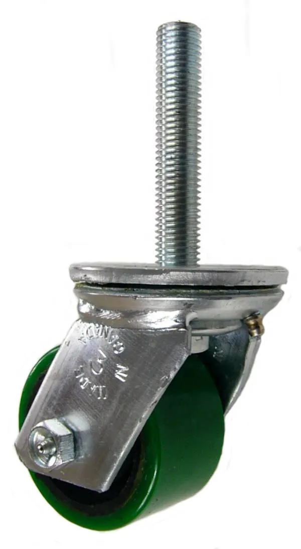 3-1/4 " x 2" Polyurethane on Iron Wheel Swivel Caster with 3/4" Threaded Stem - 540 Lbs Capacity