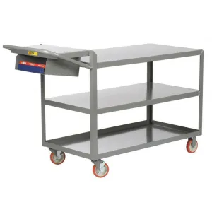 3-Shelf Order Picking Truck (w/ Flush Top and Storage Pocket)