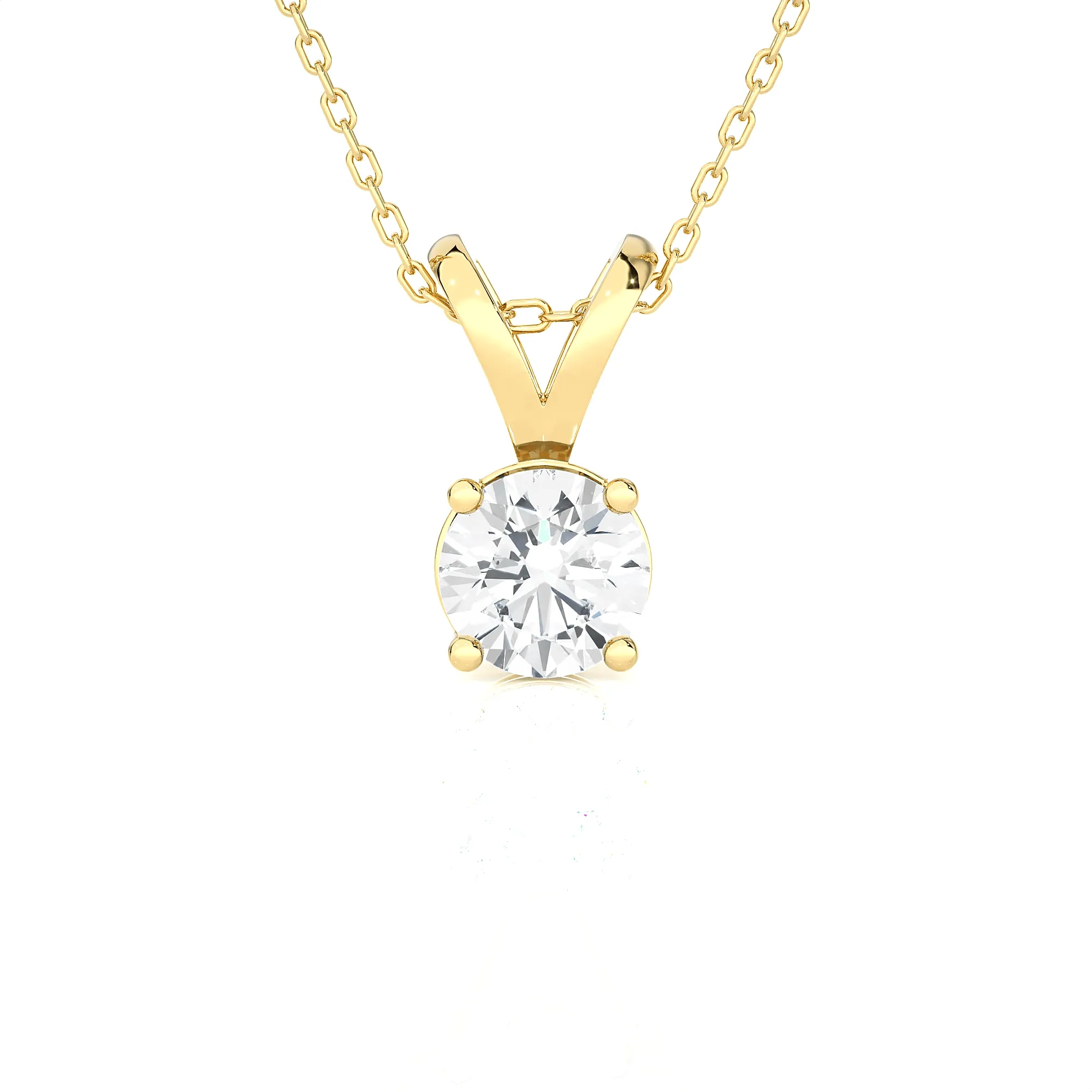 3/4  ctw Round Lab Grown Diamond Solitaire Pendant