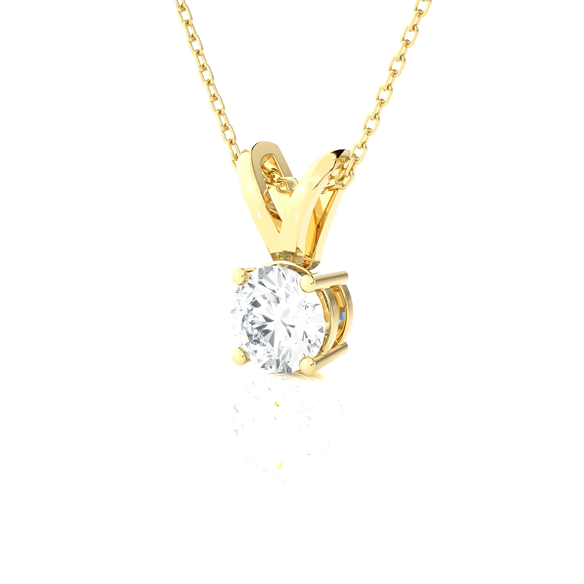 3/4  ctw Round Lab Grown Diamond Solitaire Pendant