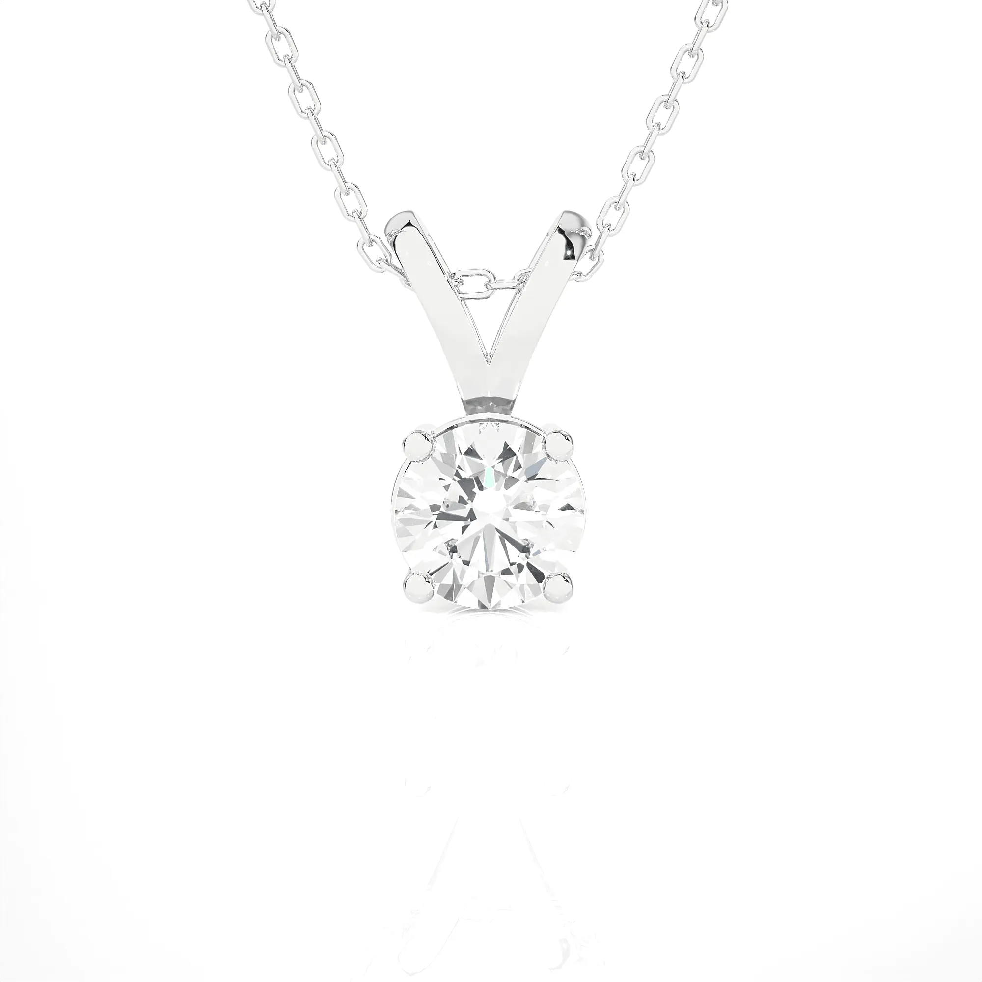 3/4  ctw Round Lab Grown Diamond Solitaire Pendant