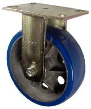 8" x 2-1/2" Polyurethane on Aluminum Wheel Rigid Caster - 1,750 Lbs Capacity