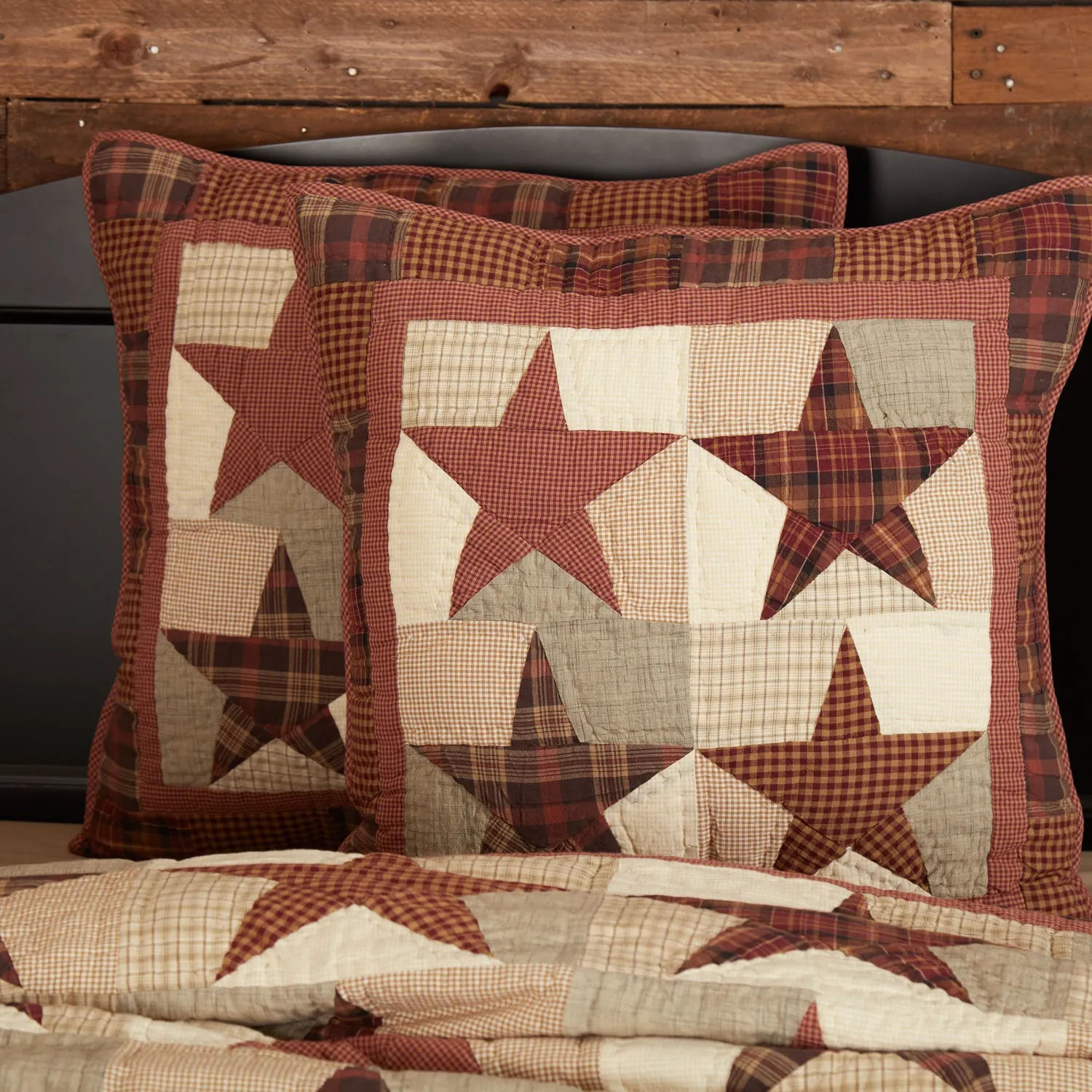 Abilene Star Quilted Euro Sham 26x26