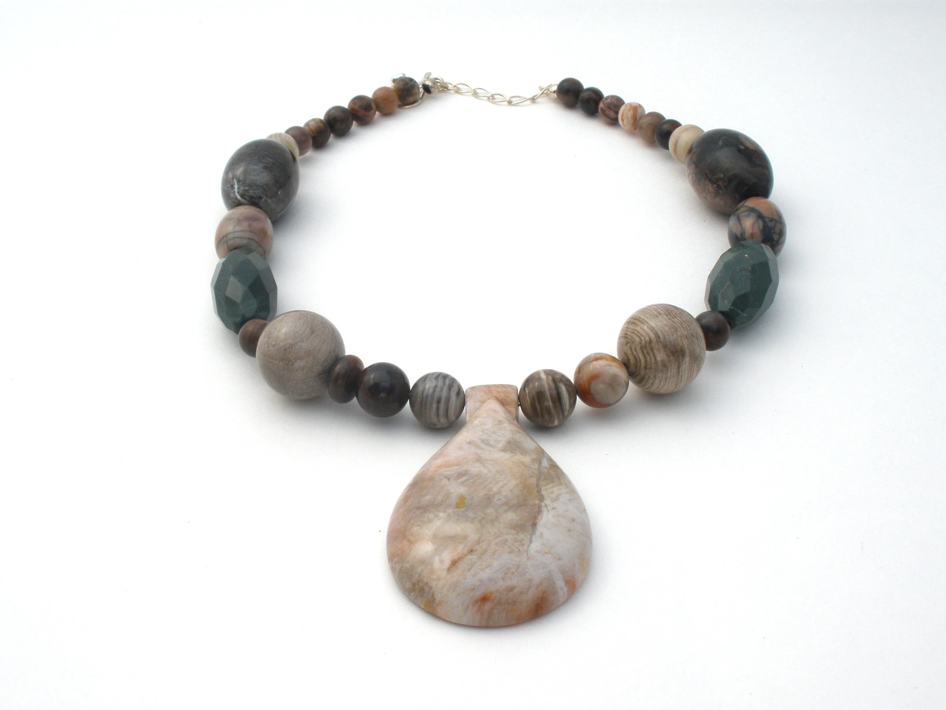 Agate & Jasper Bead Necklace by Jay King