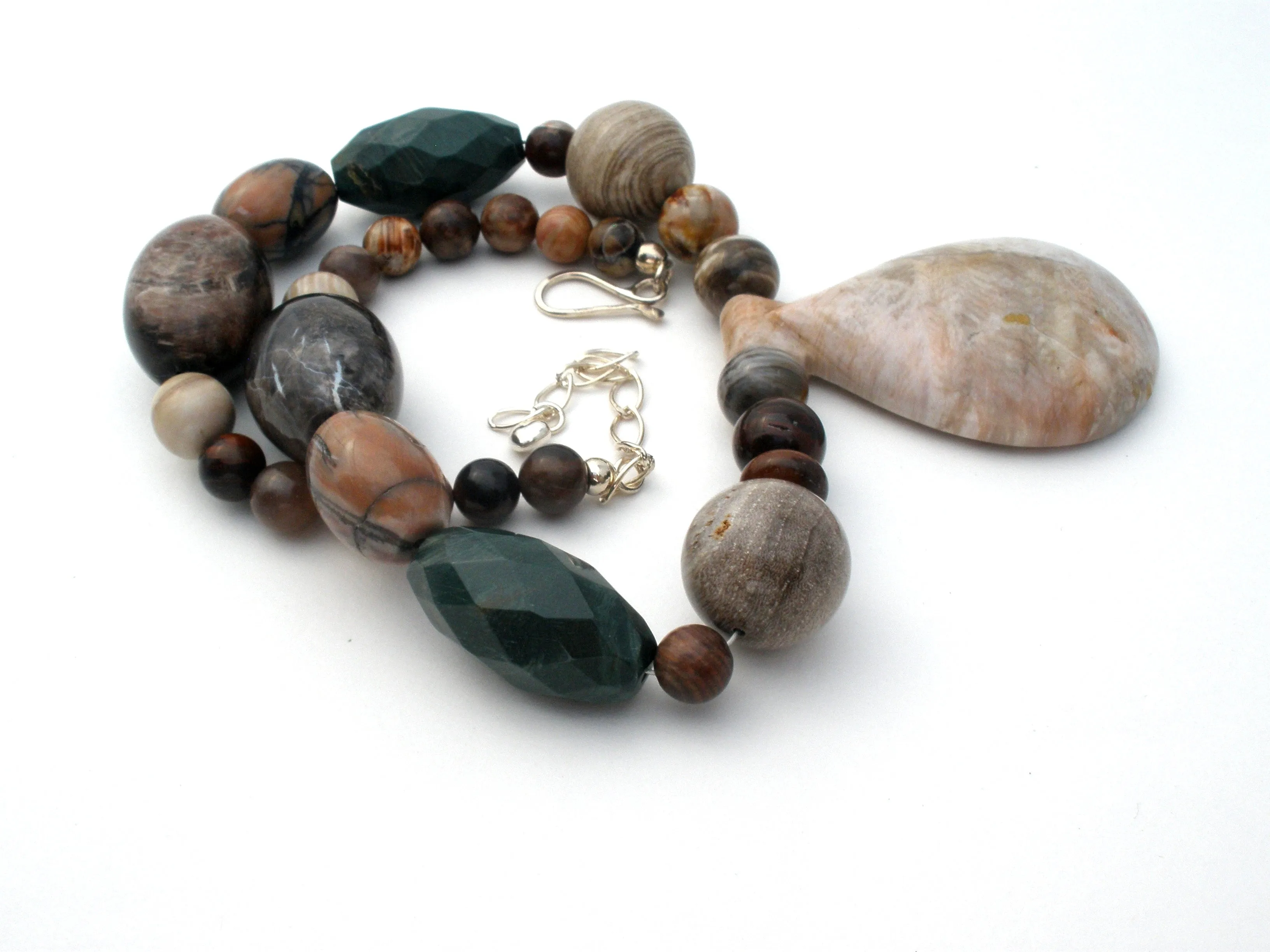 Agate & Jasper Bead Necklace by Jay King