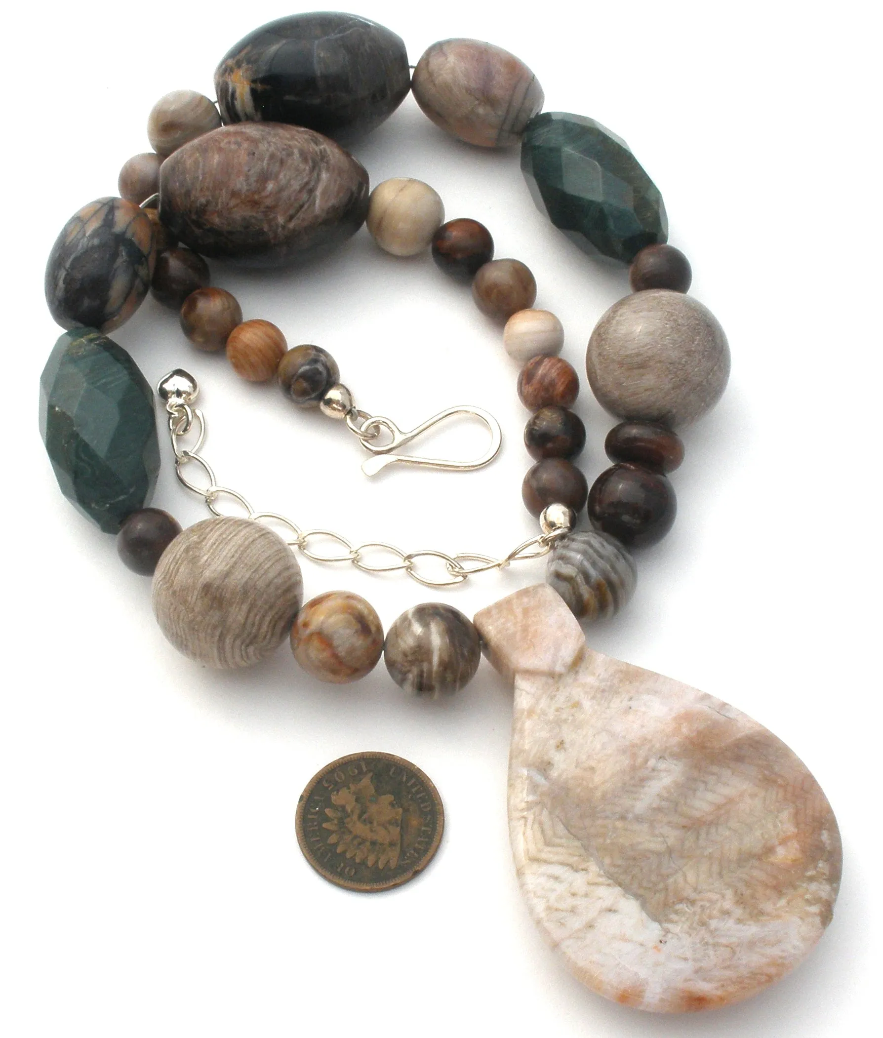 Agate & Jasper Bead Necklace by Jay King