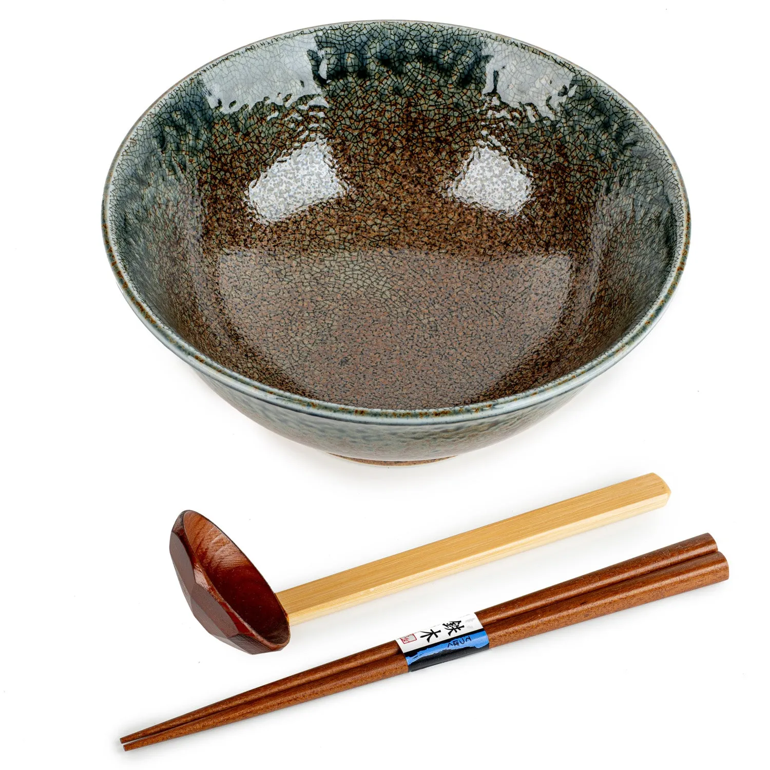 Aki Ceramic Japanese Ramen Bowl Gift Set