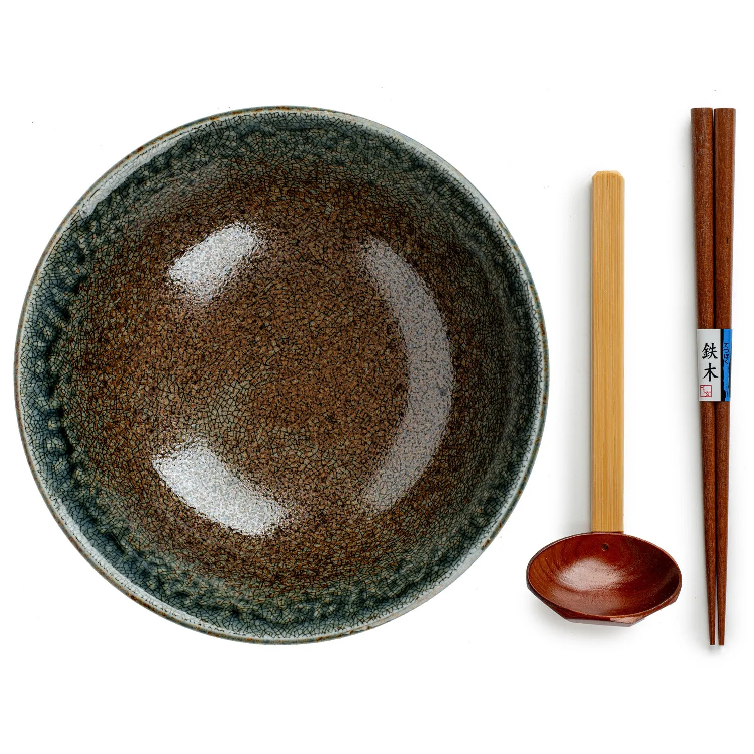 Aki Ceramic Japanese Ramen Bowl Gift Set