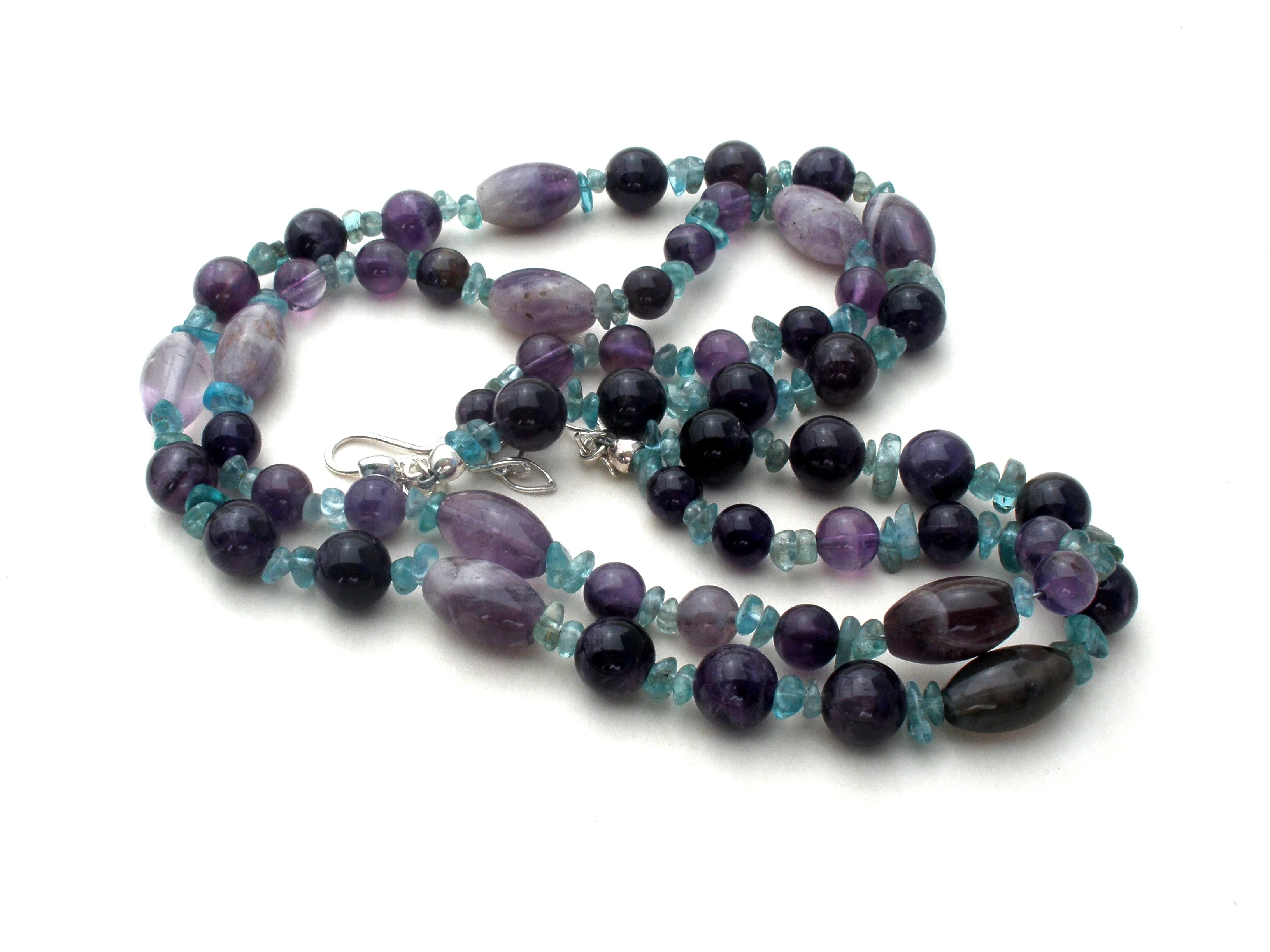 Amethyst & Apatite Bead Necklace Jay King