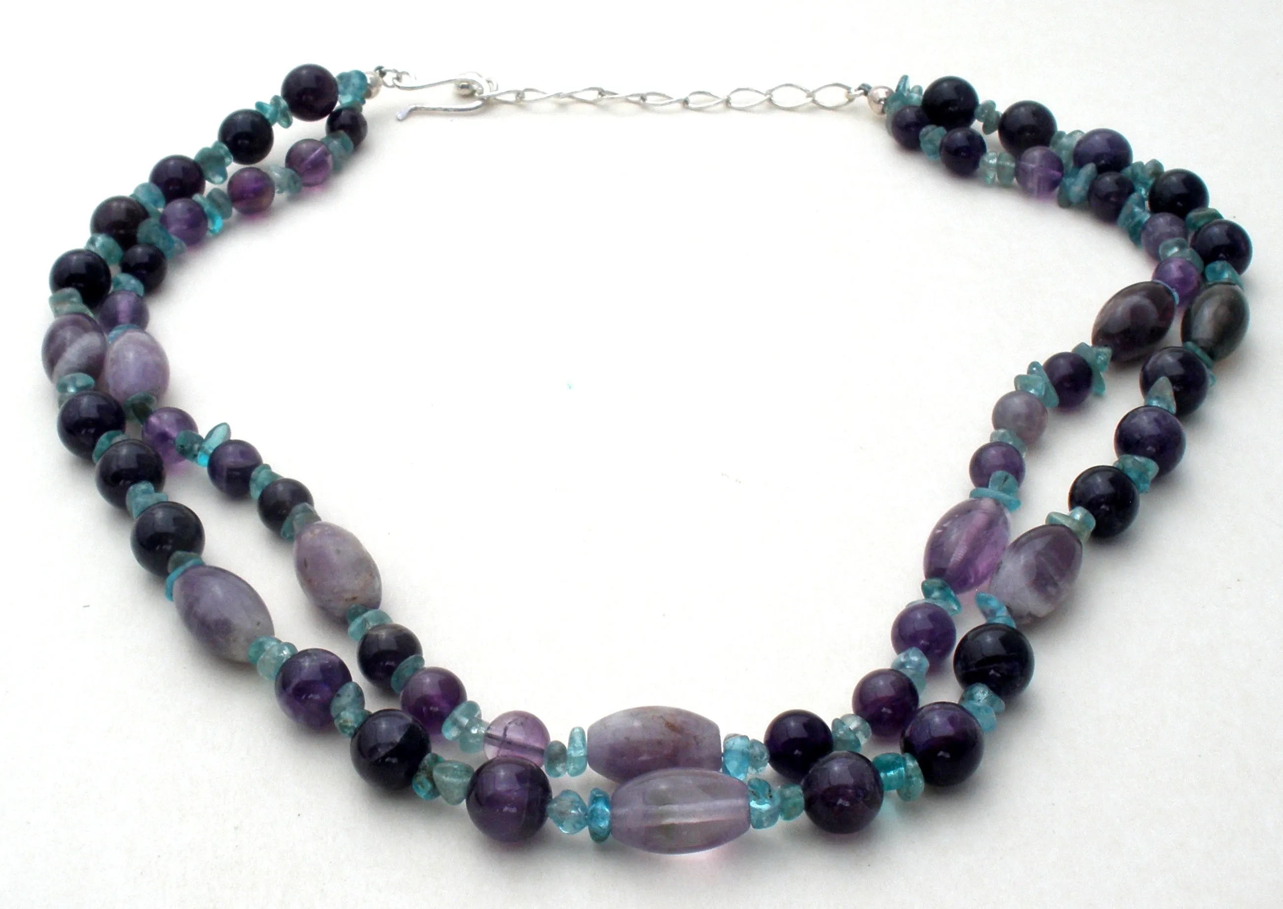 Amethyst & Apatite Bead Necklace Jay King