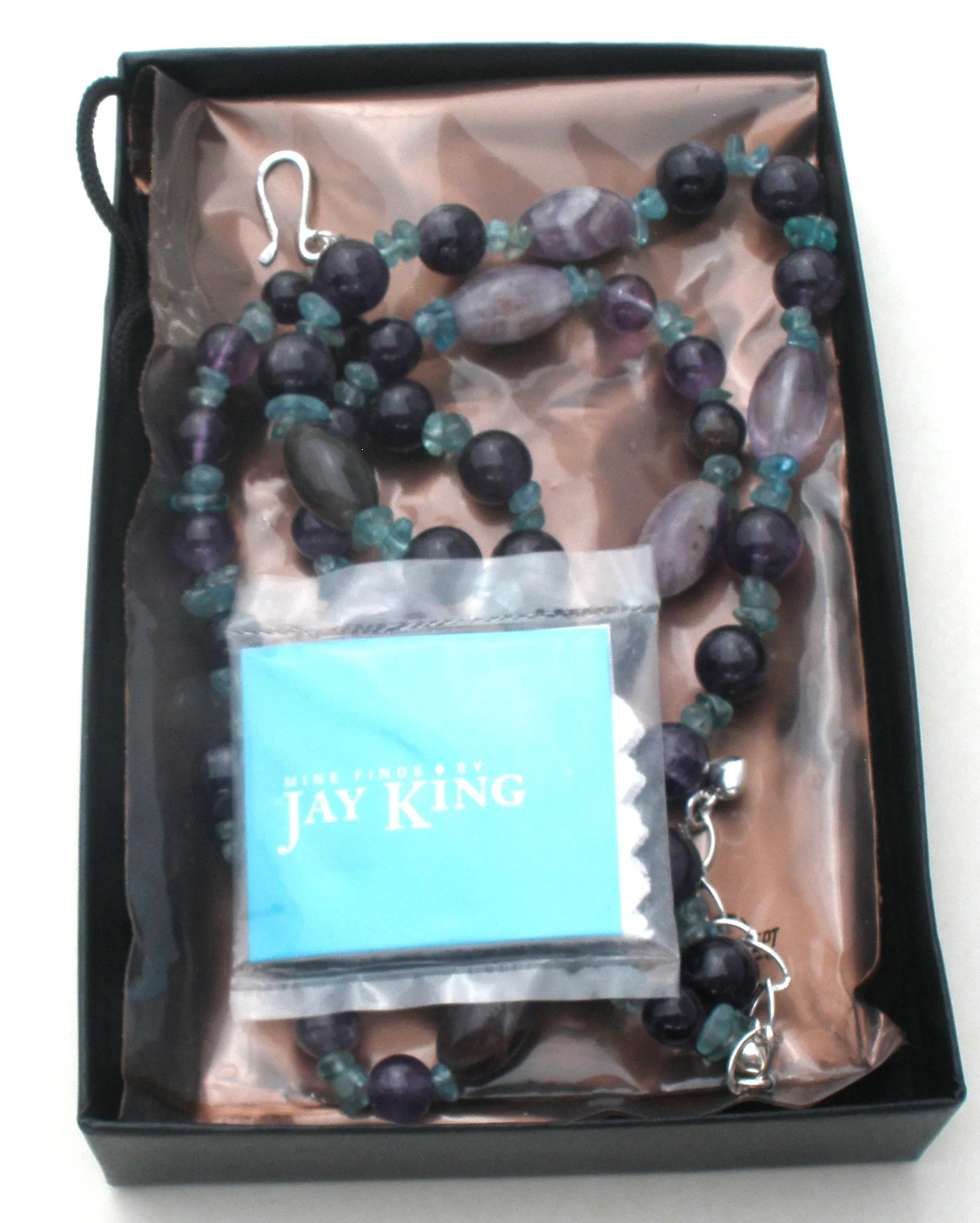 Amethyst & Apatite Bead Necklace Jay King