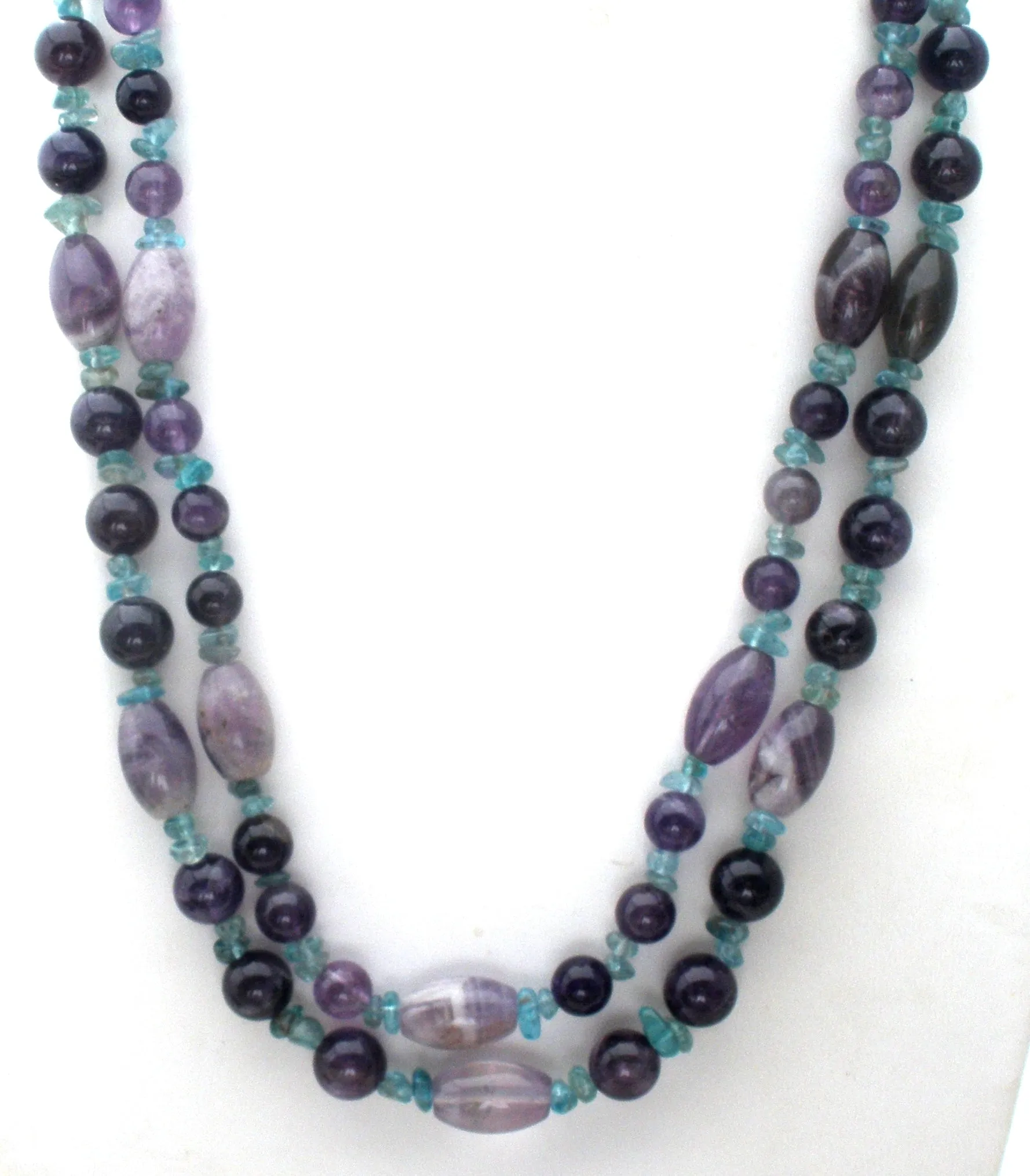 Amethyst & Apatite Bead Necklace Jay King