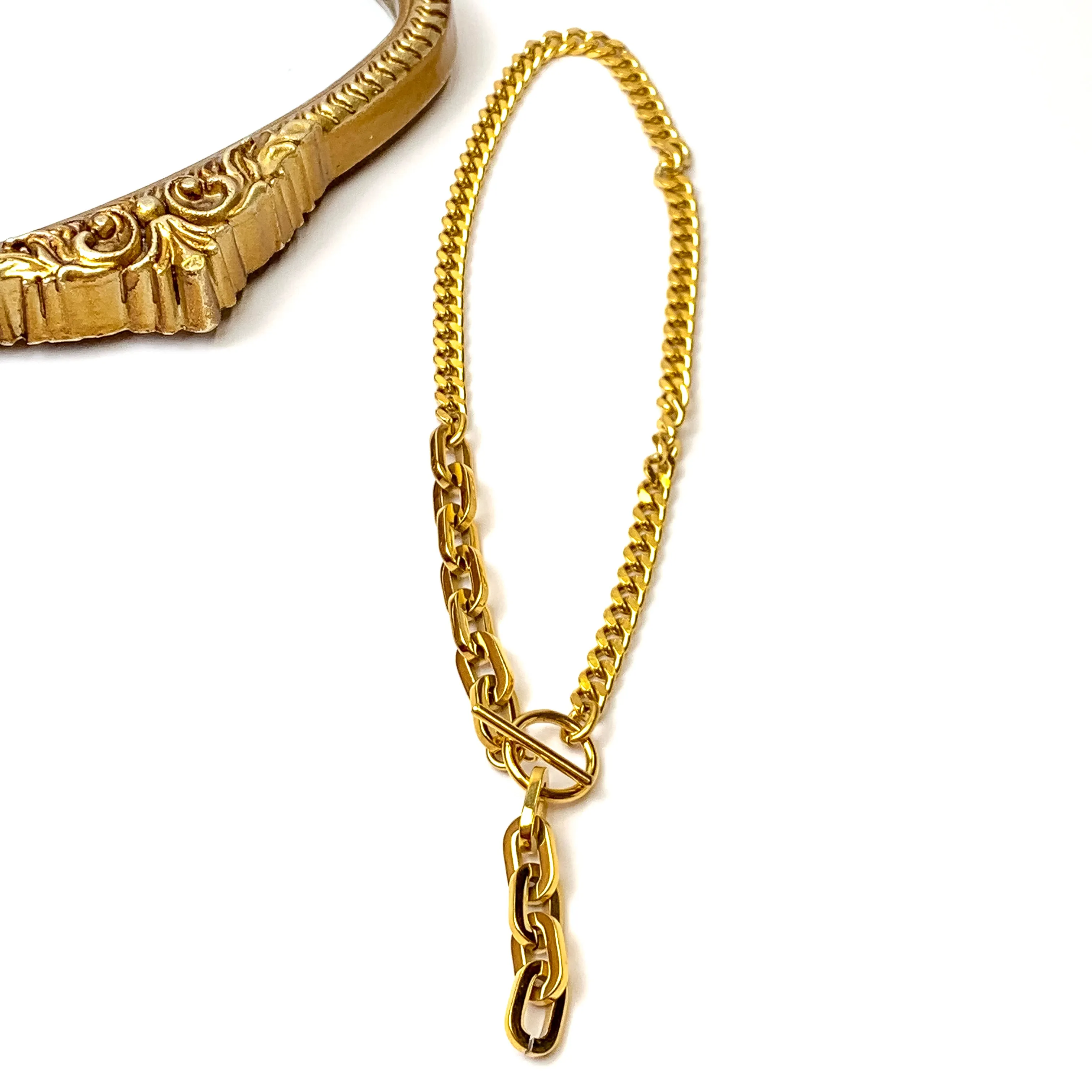 Bracha | York Gold Tone Lariat Necklace