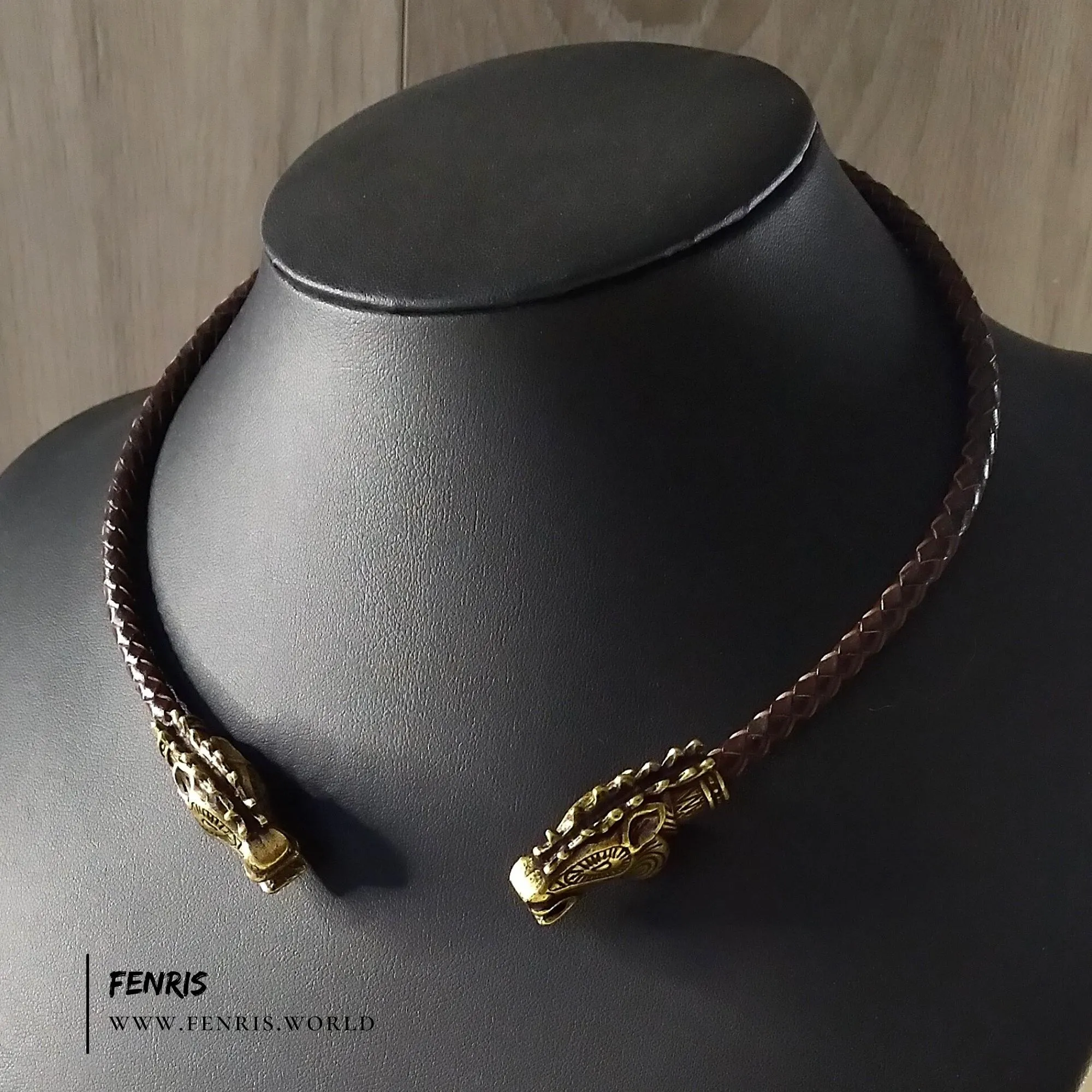 Bronze Torc Stag Brown Leather | Fenris