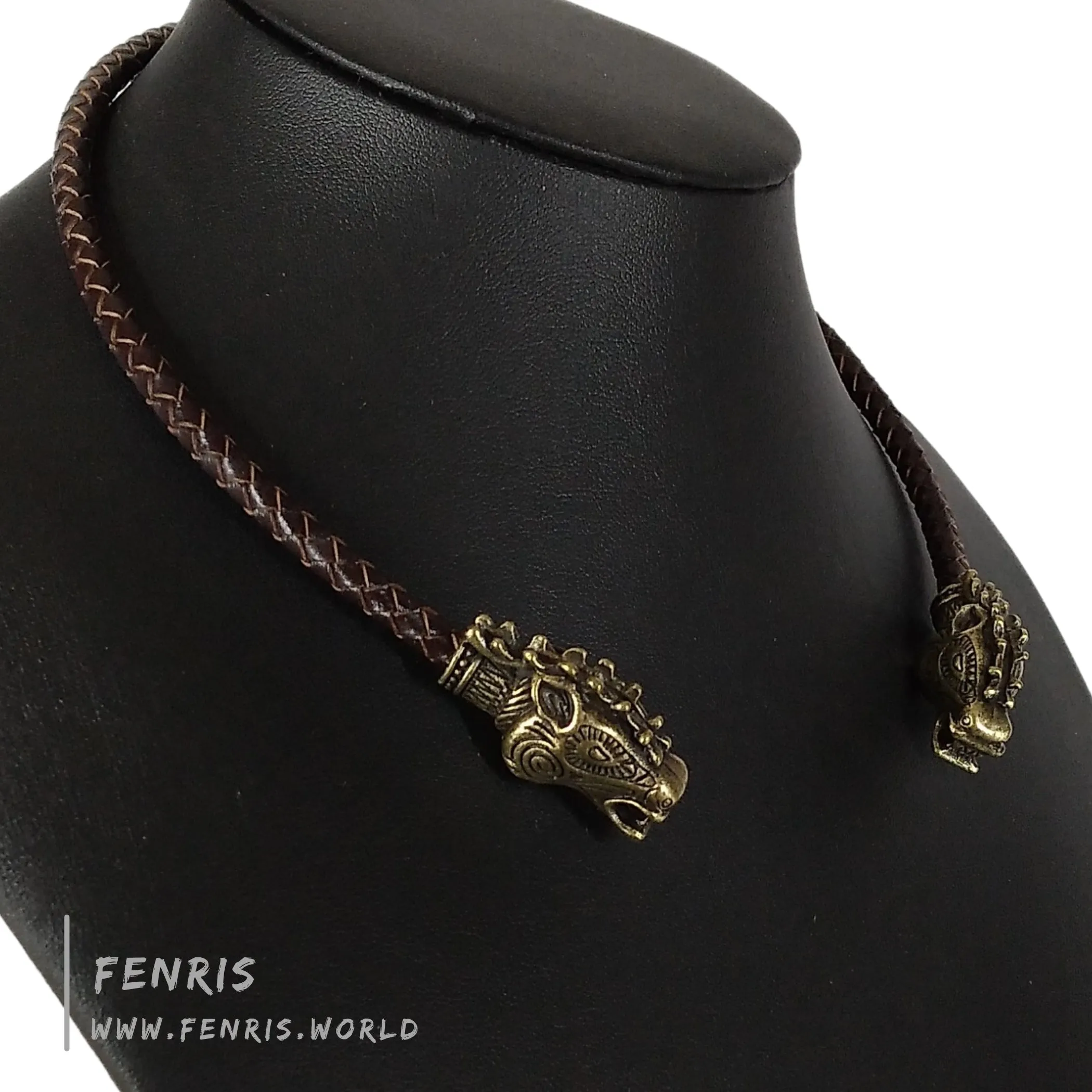 Bronze Torc Stag Brown Leather | Fenris