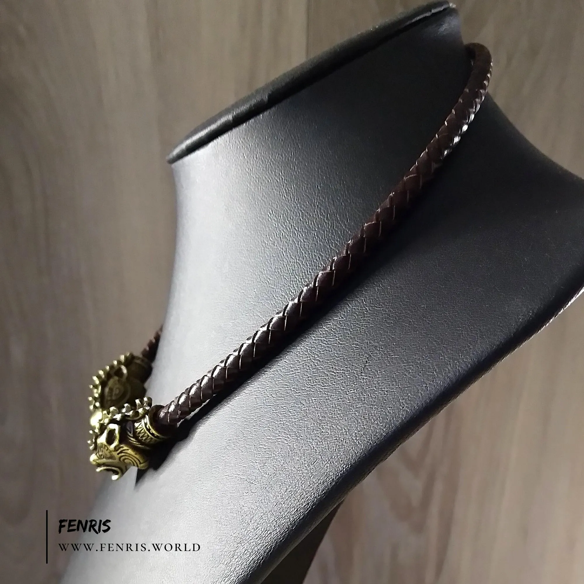 Bronze Torc Stag Brown Leather | Fenris