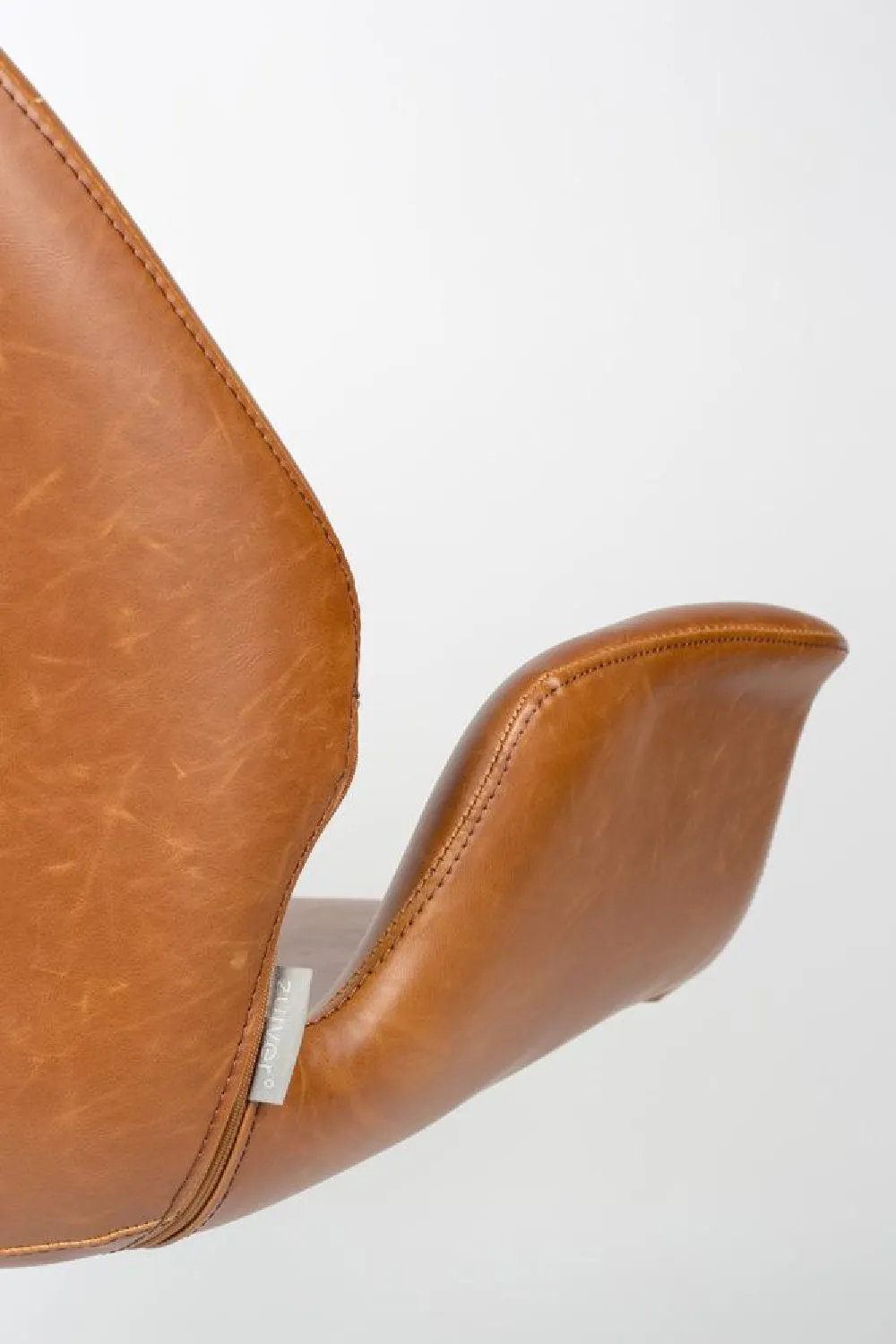 Brown Leather Butterfly Swivel Chair | Zuiver Nikki