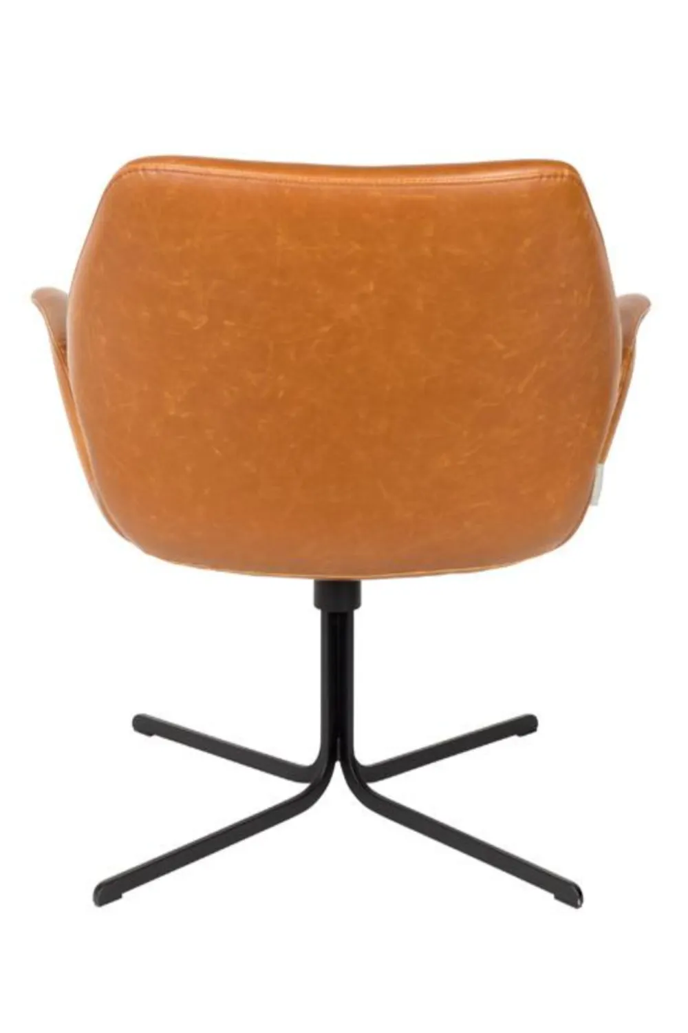 Brown Leather Butterfly Swivel Chair | Zuiver Nikki