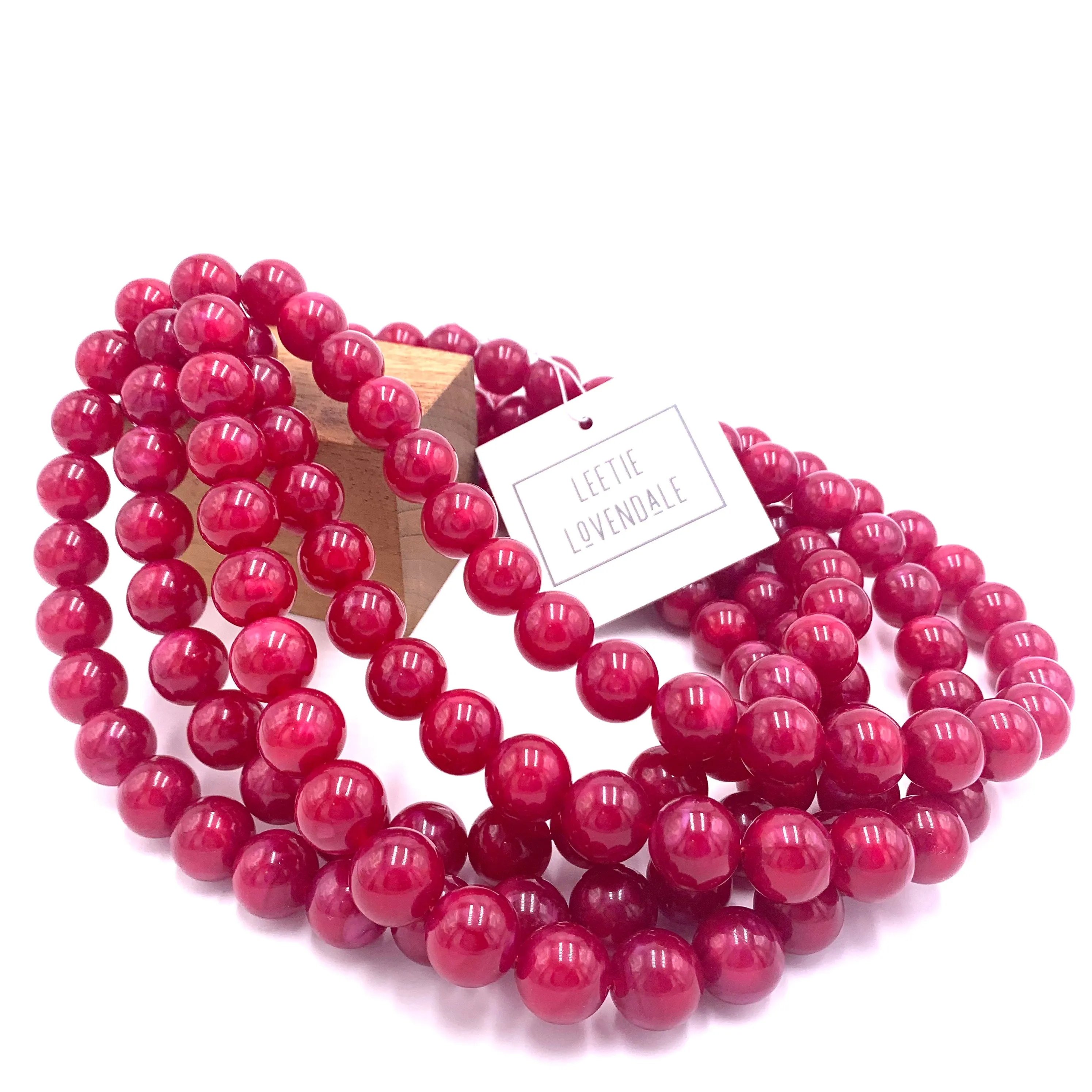 Cranberry Aura Glow Sylvie Necklace