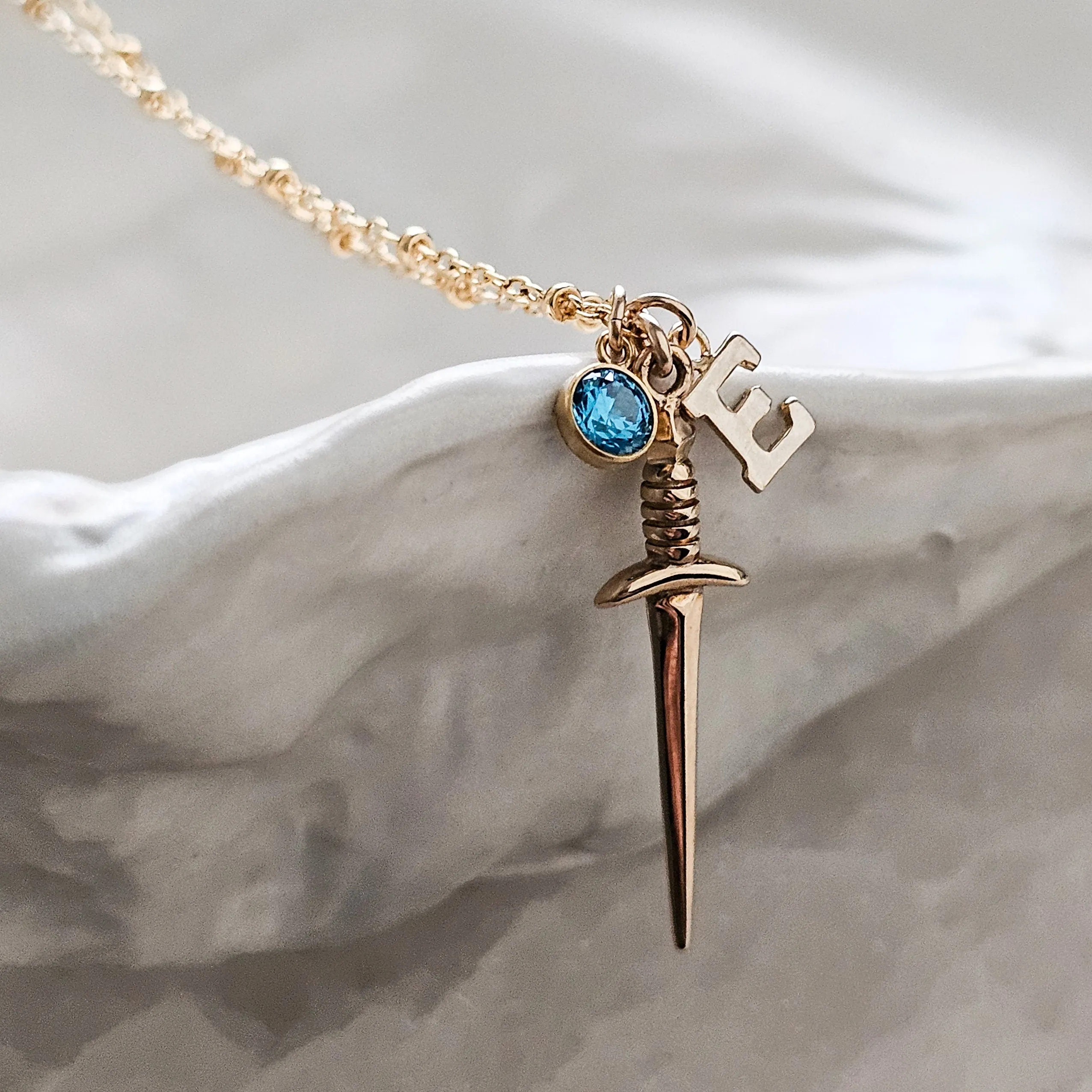 Deluxe Dagger Charm Necklace