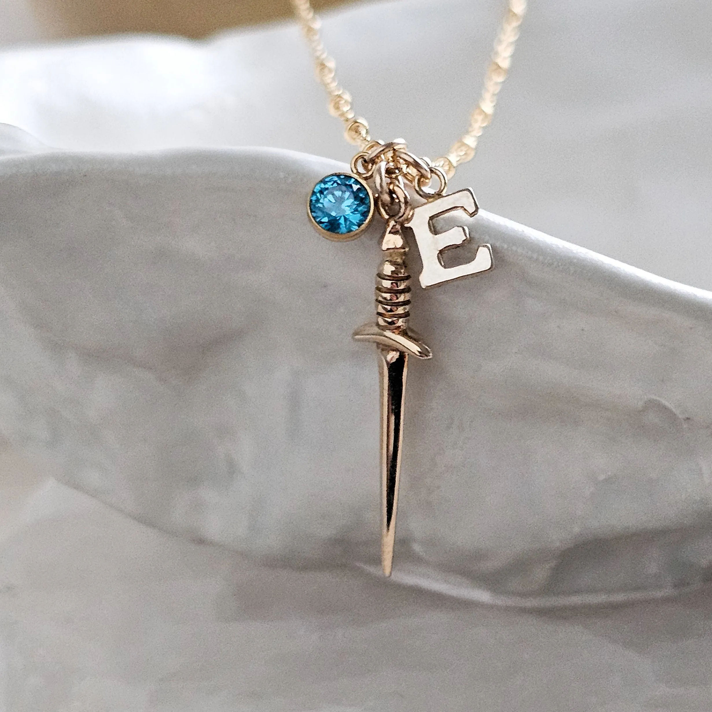 Deluxe Dagger Charm Necklace