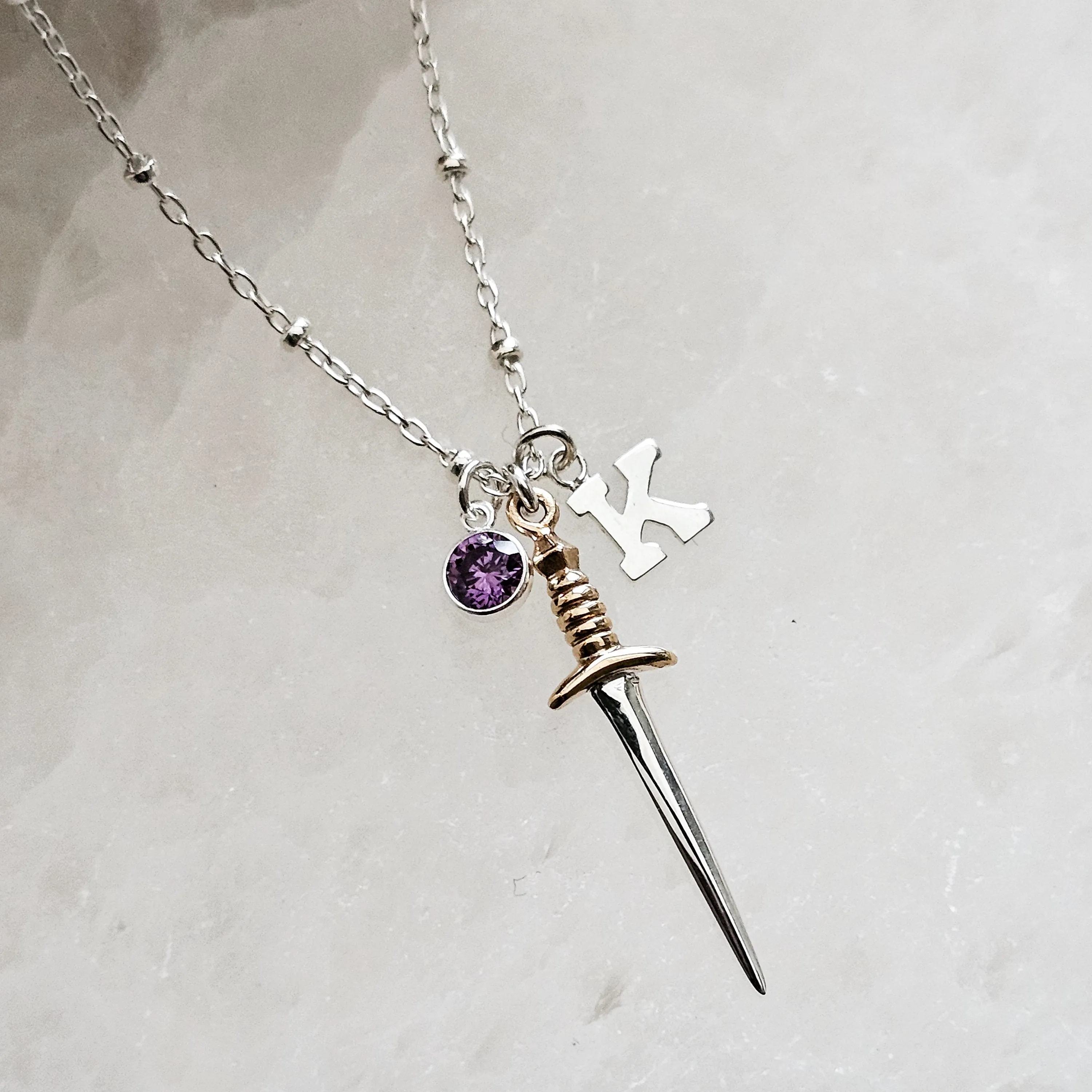 Deluxe Dagger Charm Necklace