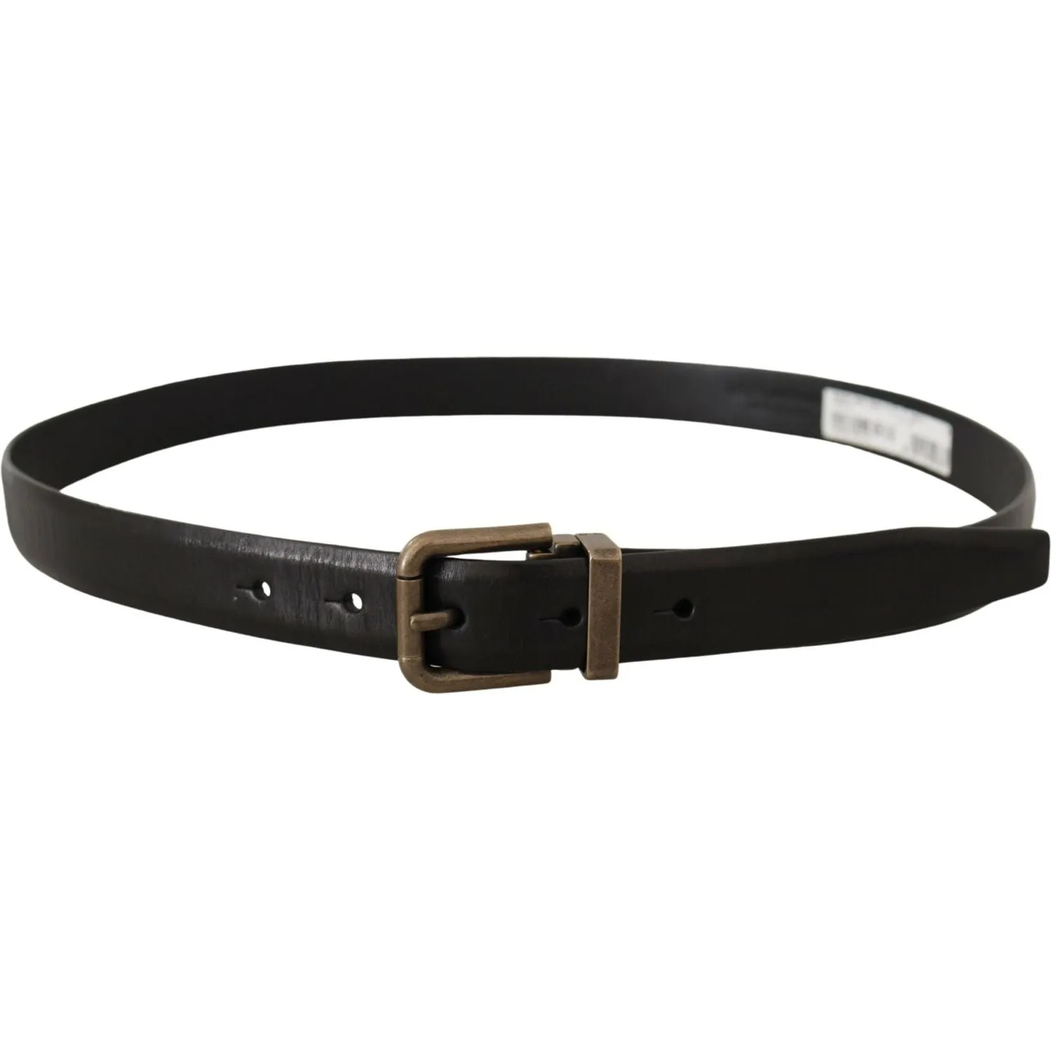 Dolce & Gabbana Elegant Black Calf Leather Belt