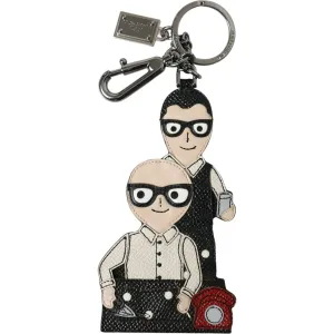 Dolce & Gabbana Elegant Multicolor Leather Keychain