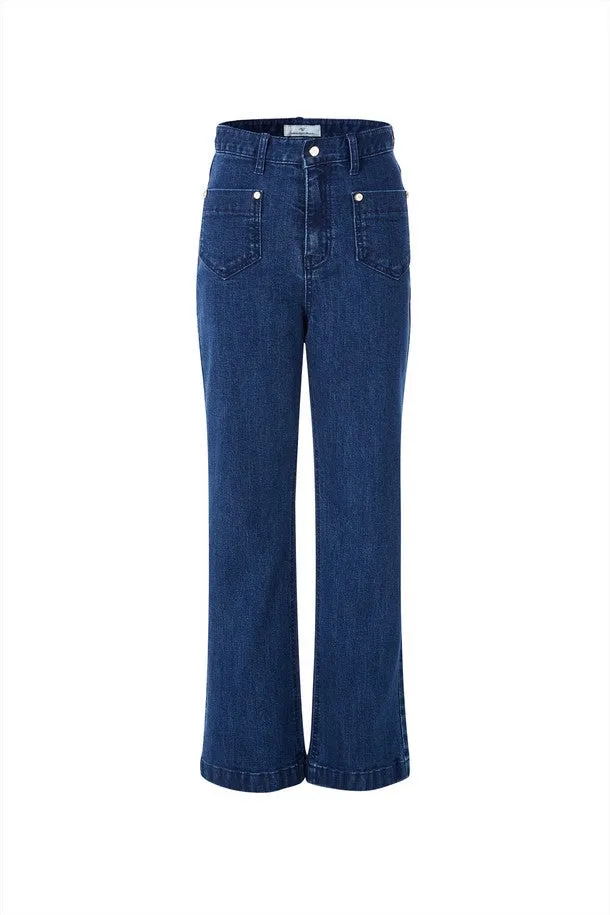 EMBROIDERED BOOTCUT DENIM