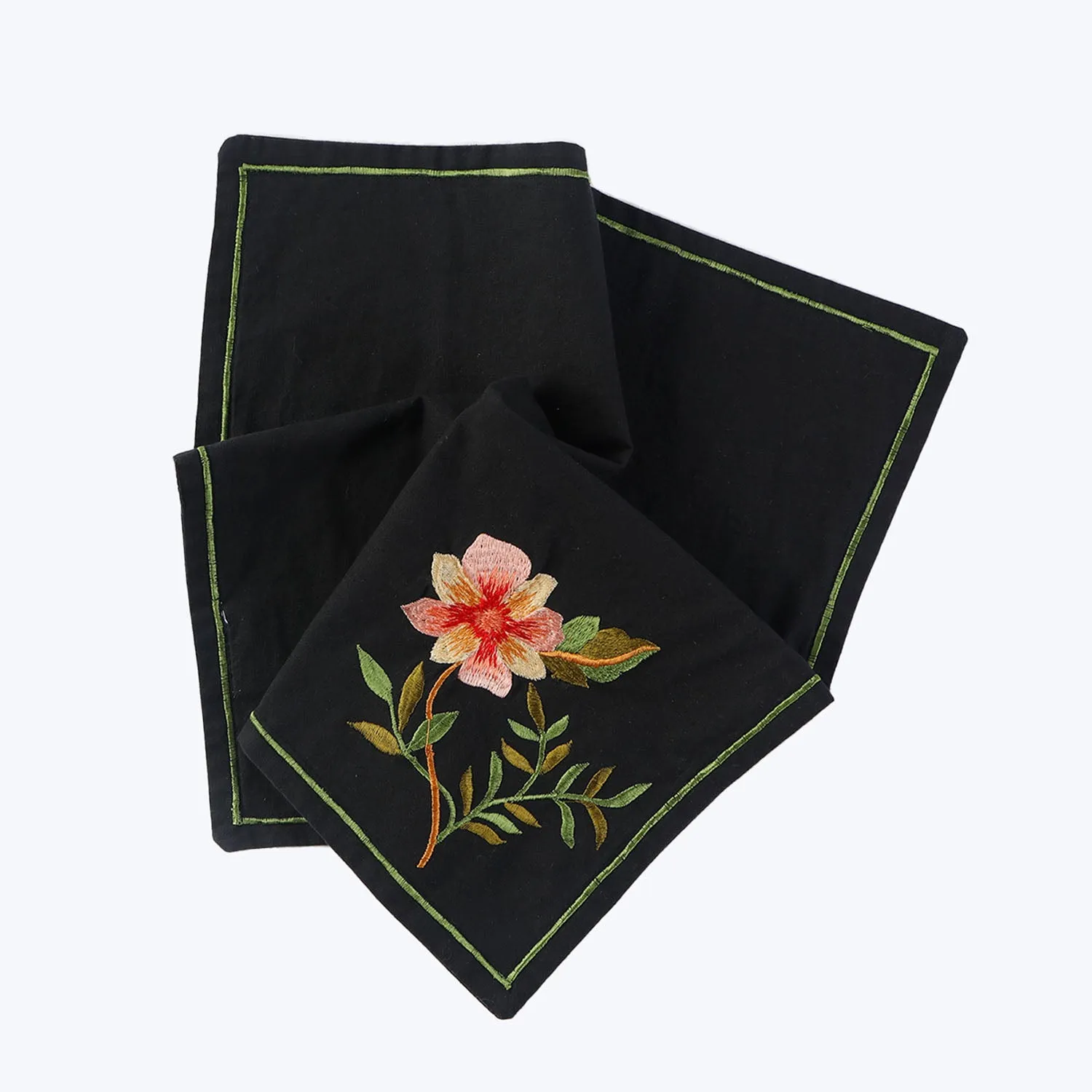 Embroidered Flower Napkin