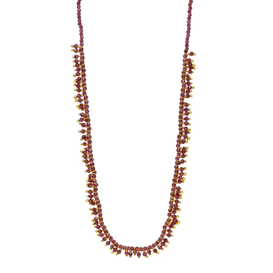 Garnet Beaded Necklace