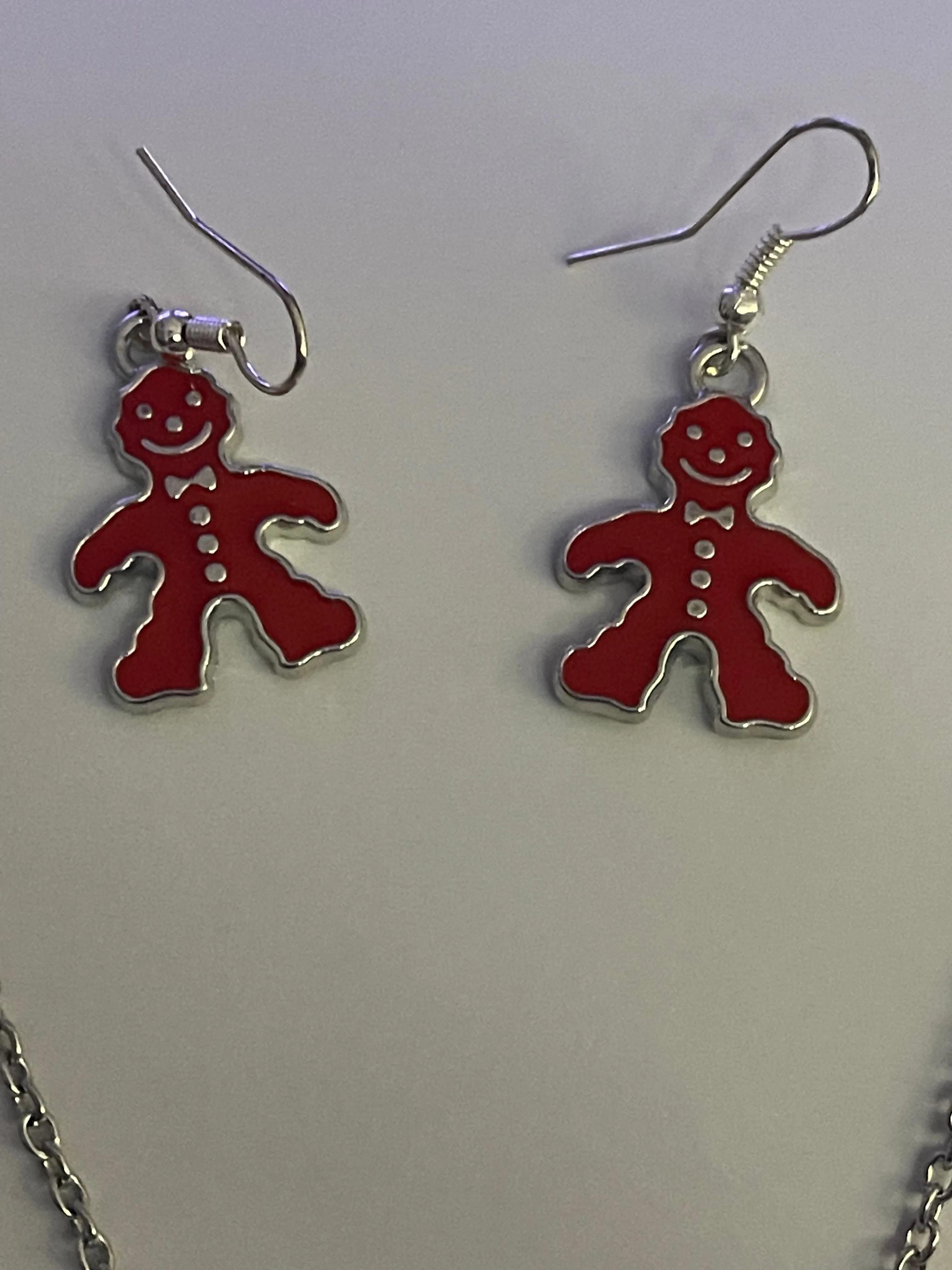 Gingerbread earrings and necklace