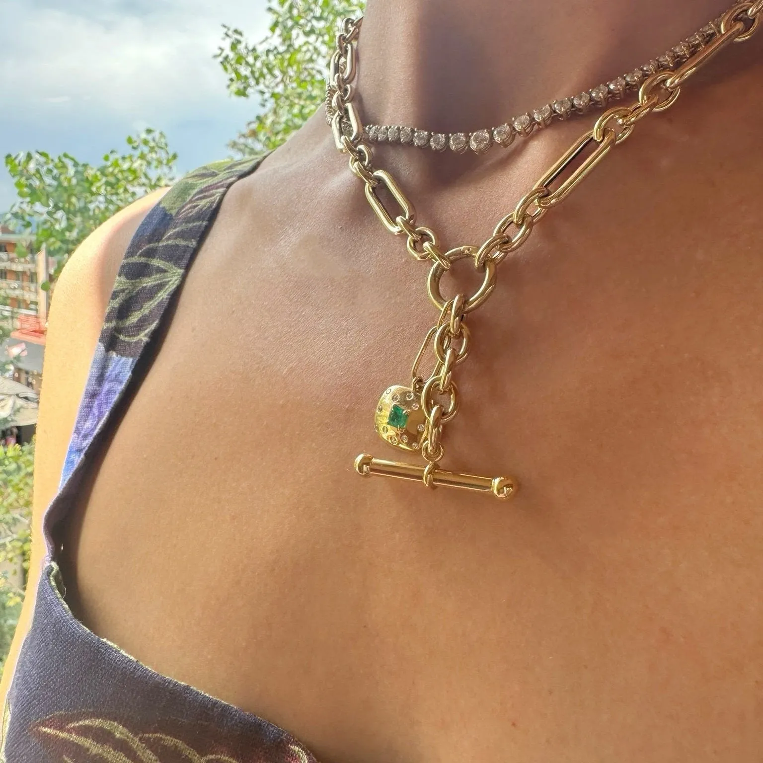 Gold Link Toggle Lariat