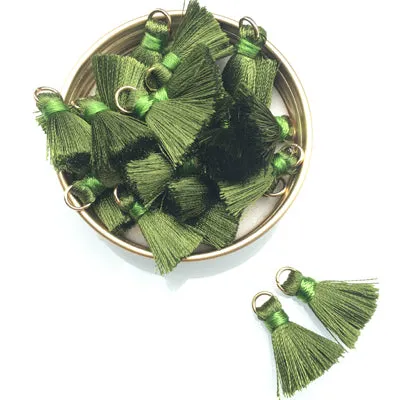 GUFEATHER/Tassel/20MM silk Brush earrings accessories/tassel for Hand made jewelry/jewelry findings/jewelry materials 10pcs/lot