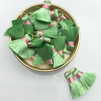 GUFEATHER/Tassel/20MM silk Brush earrings accessories/tassel for Hand made jewelry/jewelry findings/jewelry materials 10pcs/lot