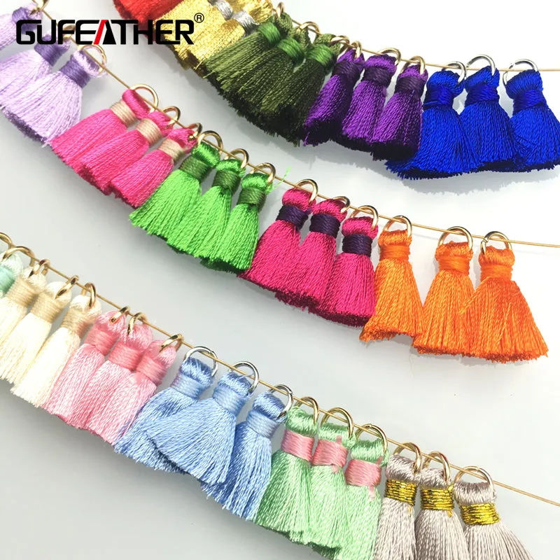 GUFEATHER/Tassel/20MM silk Brush earrings accessories/tassel for Hand made jewelry/jewelry findings/jewelry materials 10pcs/lot