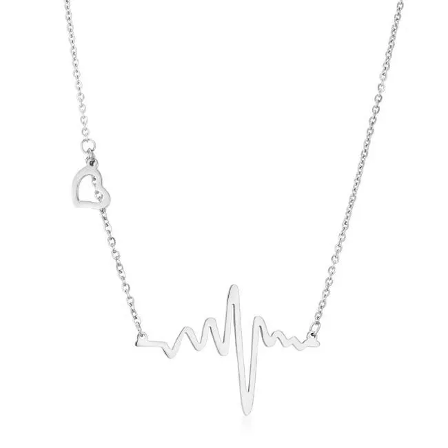 Hana Heartbeat Rose Gold Necklace