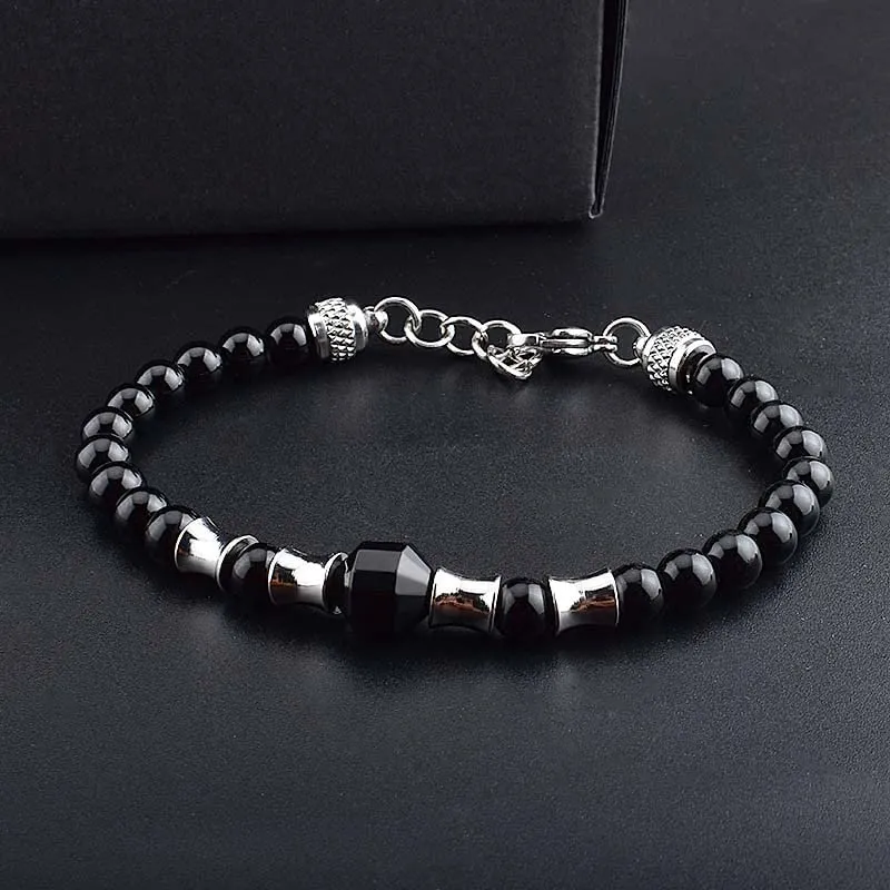 Handmade Natural Gemstone Bracelet Adjusable Beaded Bracelet for Men and Women