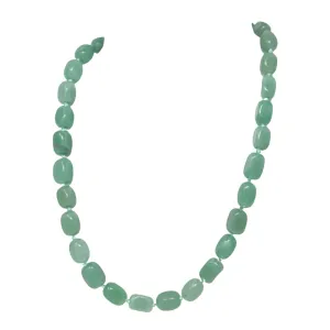 Handmade Women's Natural Green Aventurine Gemstone Beaded Necklace