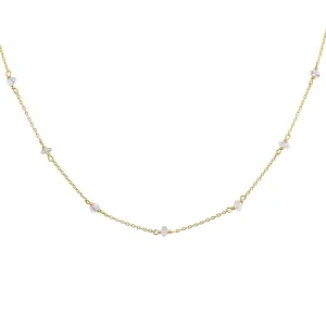 Herkimer Diamond Station Necklace