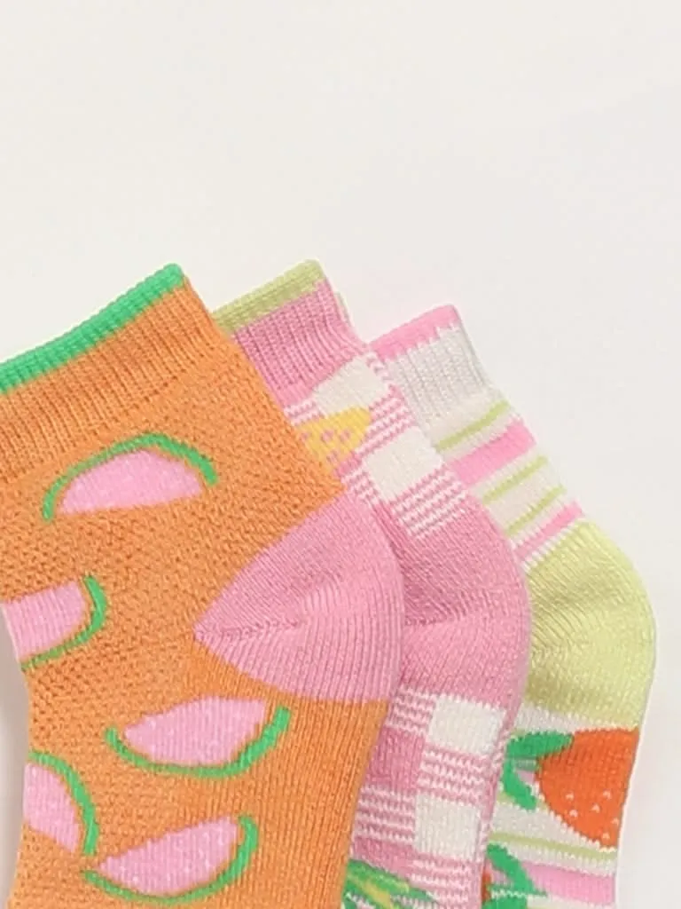 HOP Kids Multicolor Printed Socks - Pack of 3