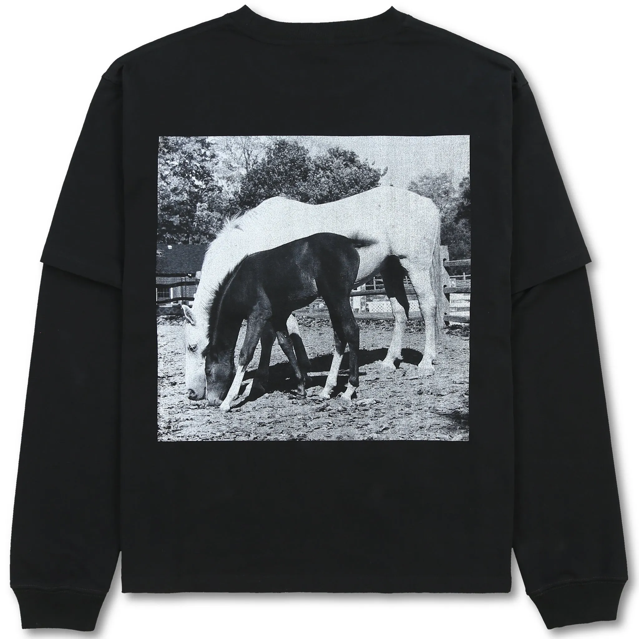 HORSES LAYERED LS TEE