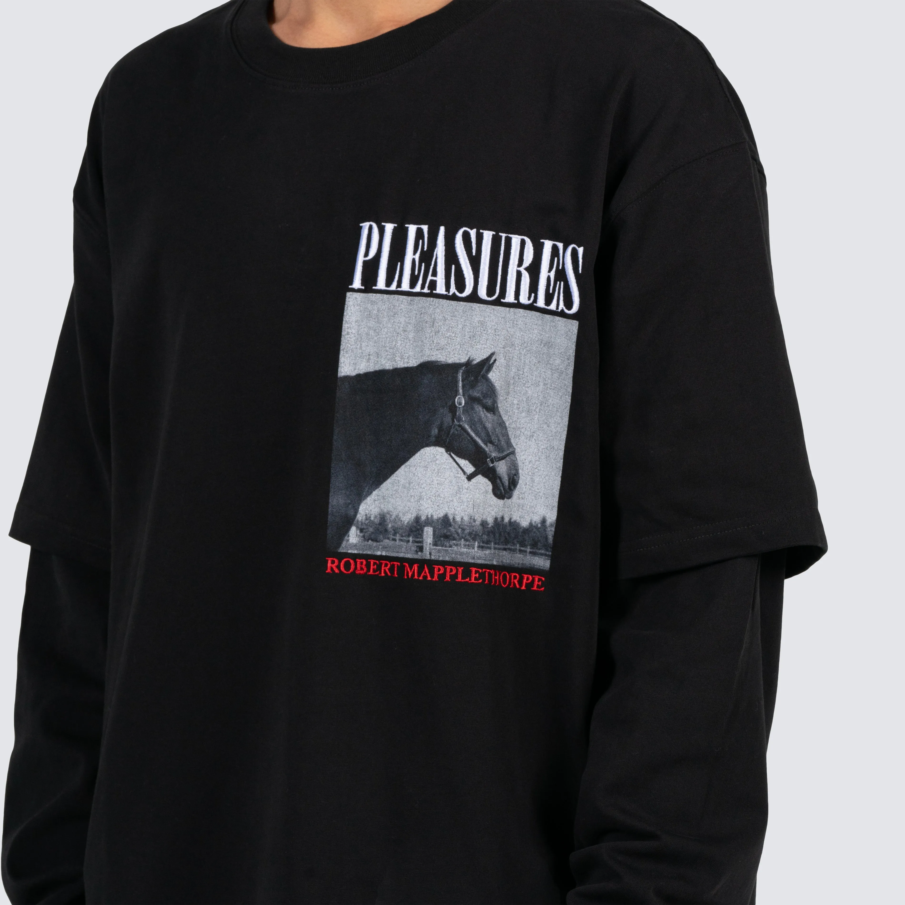 HORSES LAYERED LS TEE