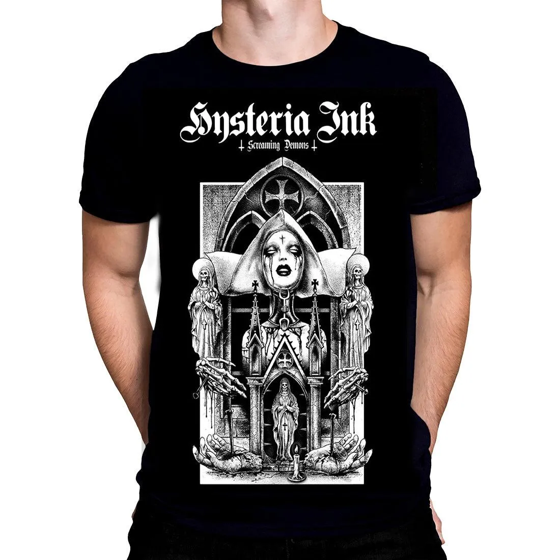 Hysteria Ink - The Temple - Men's T-Shirt - Black