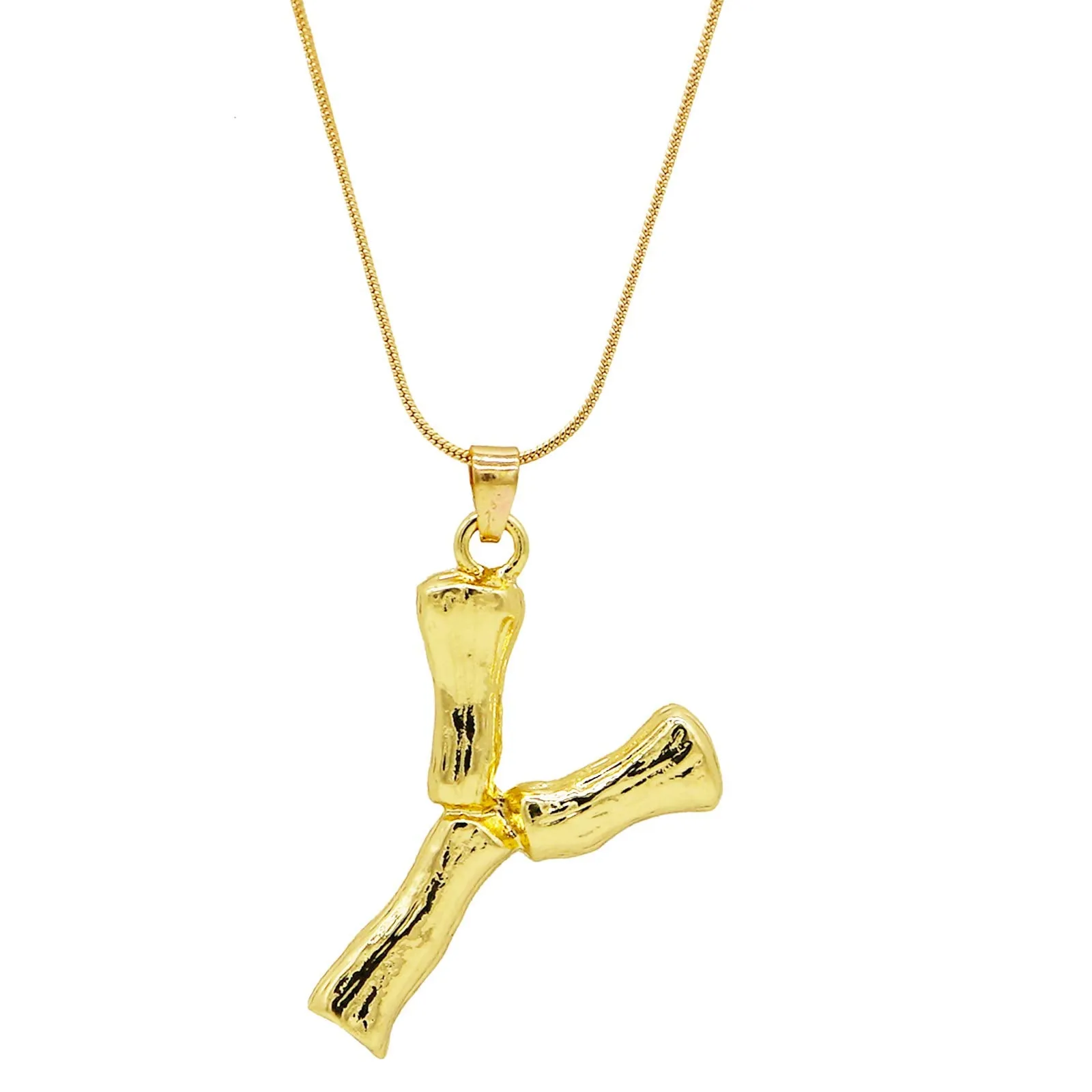 Joker & Witch Y Initial Pendant Necklace for Women