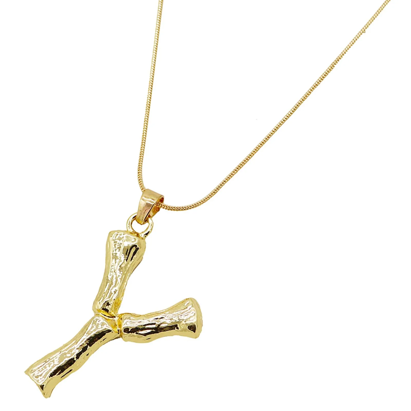 Joker & Witch Y Initial Pendant Necklace for Women