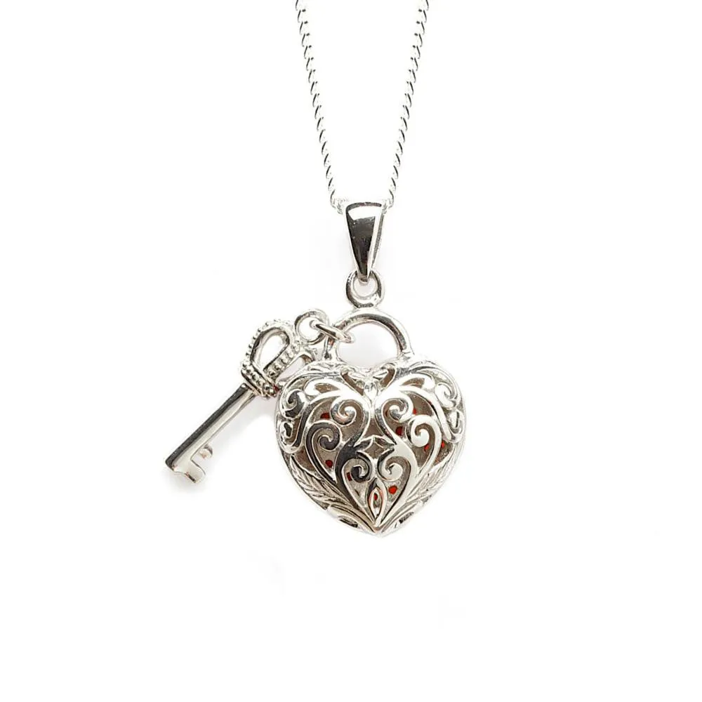 Key To My Heart Pendant White